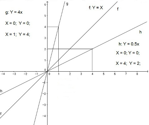 Linear functions with a different slope